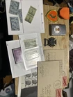 Military Lot, Medals, Engraved Lighter, Stamps & WW2 Letters Home