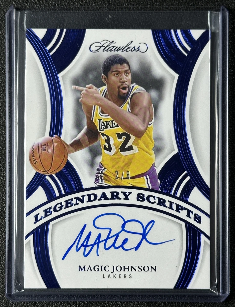 Panini Magic Johnson Basketball Autographed Sports Trading Cards
