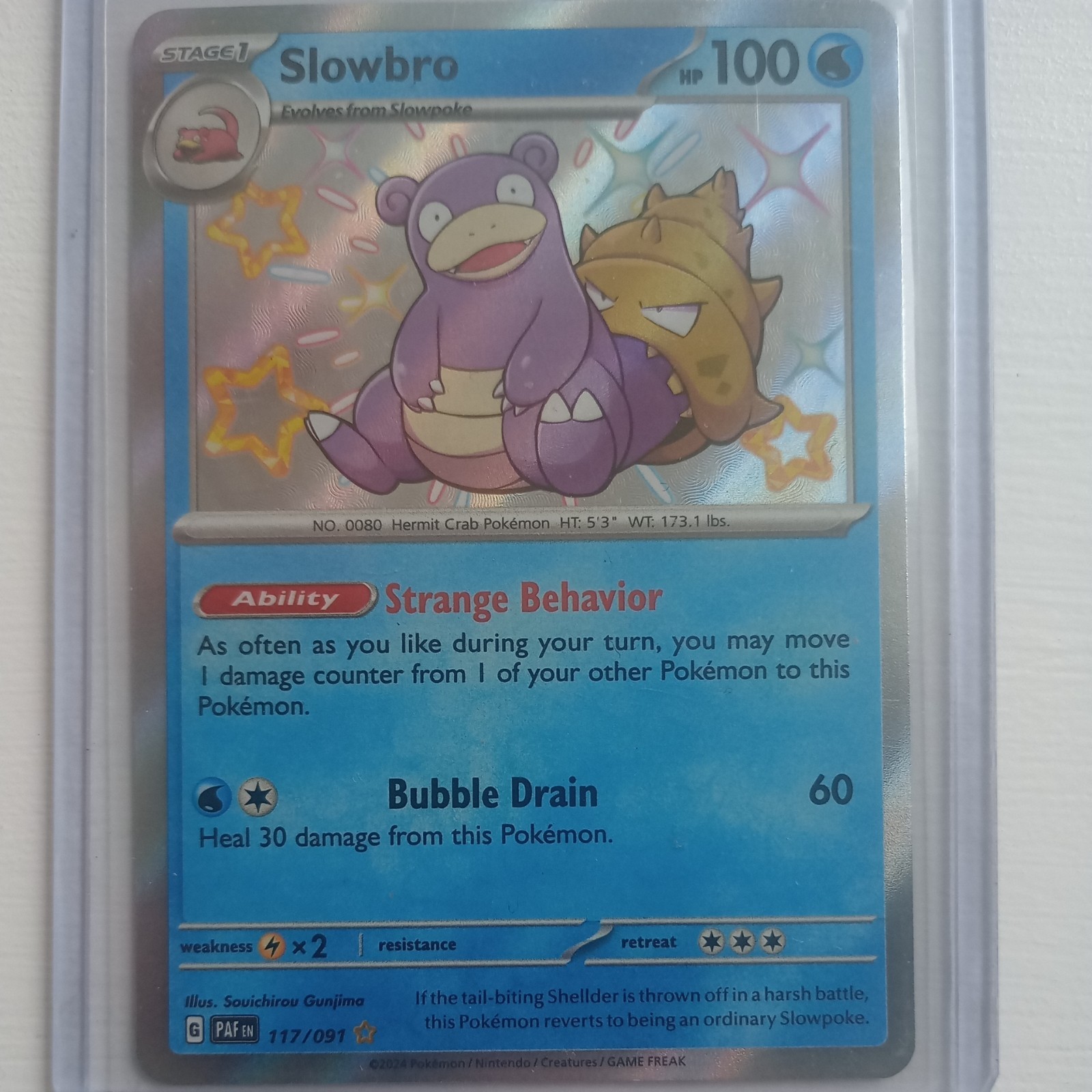Pokemon TCG Slowbro 117/091 Paldean Fates Set Secret Rare
