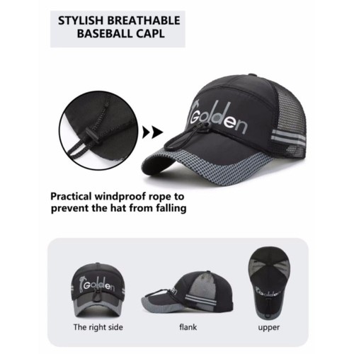 Quick Dry Mesh Men's Hats Breathable Sun Hats Fashion Baseball Caps Summer - Picture 7 of 9