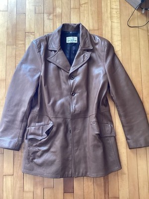 Mens deer leather 1960s  jacket coat  by Custom Coat Co.