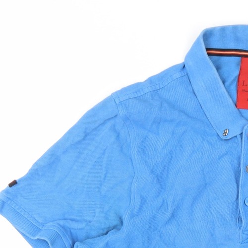 LUKE Men's Blue Polo Shirt Large Casual Short Sleeve - Picture 5 of 12