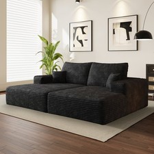 74.8" Modern Sofa bed With Dual sleeper, Oversized Boneless lounger for Bedroom
