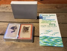 Vtg Chessie Railroad (2) - Double Deck Sealed Playing Cards & 1973 Brochure