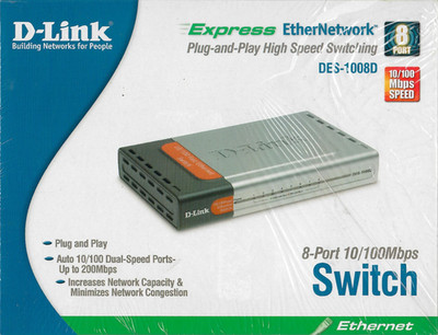 D-Link DES-1008D Express EtherNetwork Switch (8-Port, 10/100Mbit) - Ver.: I5