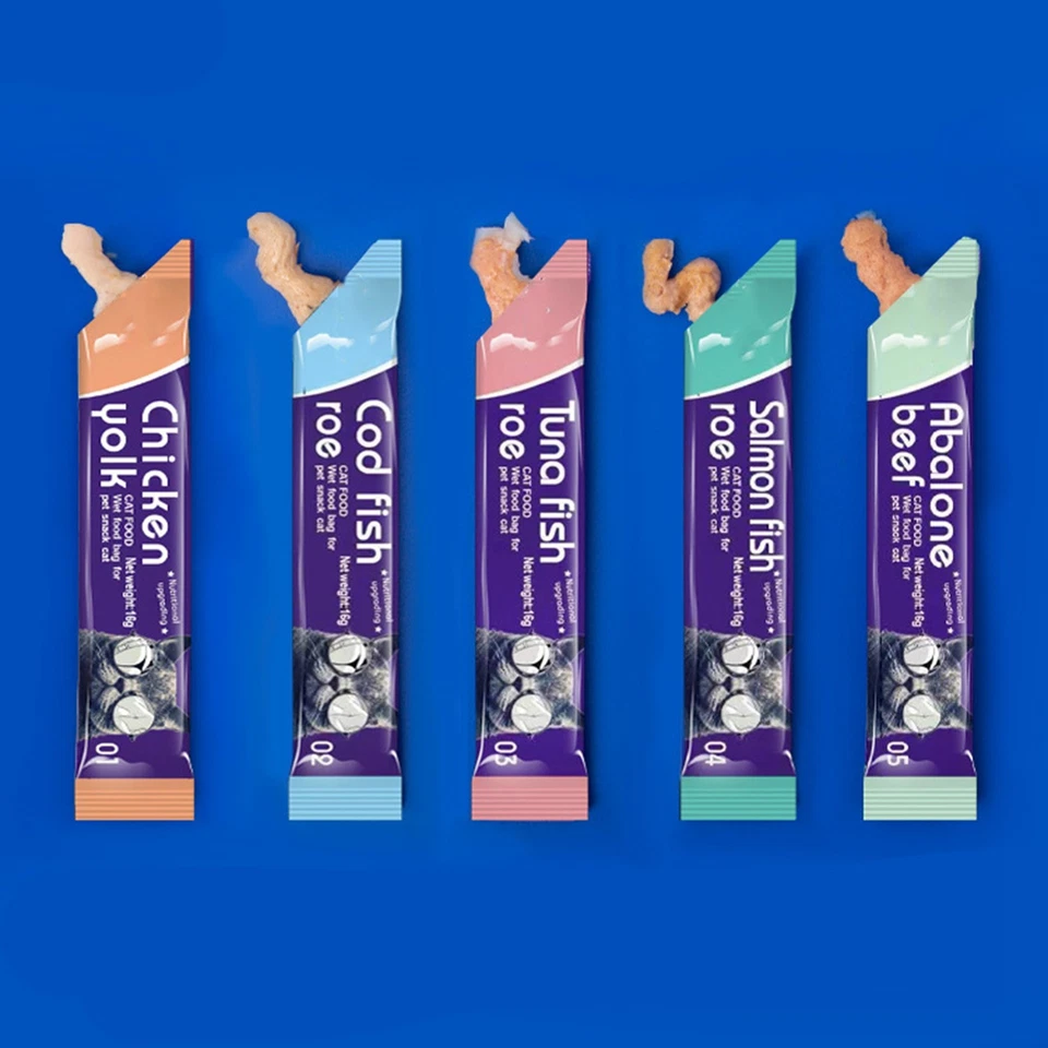 Katzen Nassfutterbeutel salzarm proteinreich Gewichtszunahme Fleischsuppe Katzenstreifen