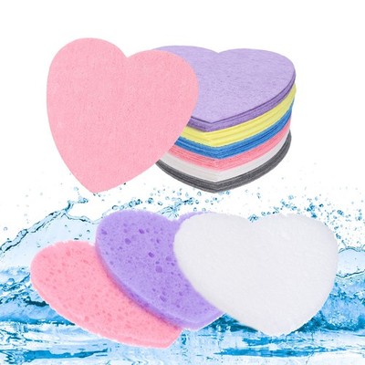 30 Count Compressed Facial Sponges, Black/White/Blue/Purple/Pink/Yellow