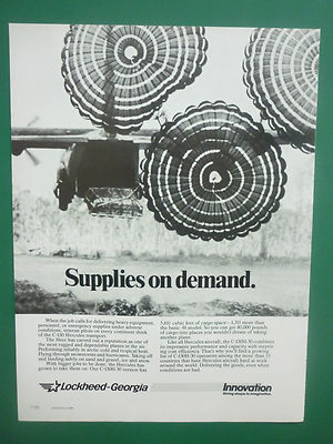 10/1986 PUB LOCKHEED GEORGIA C-130H-30 HERCULES CARGO AIRLIFTER ORIGINAL AD