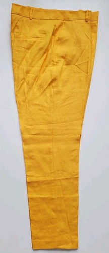 NWT MNG 100% Solid Linen Yellow Men's Pants. Eur44, USA12, Mex11. Vietnam Made. - Picture 2 of 12