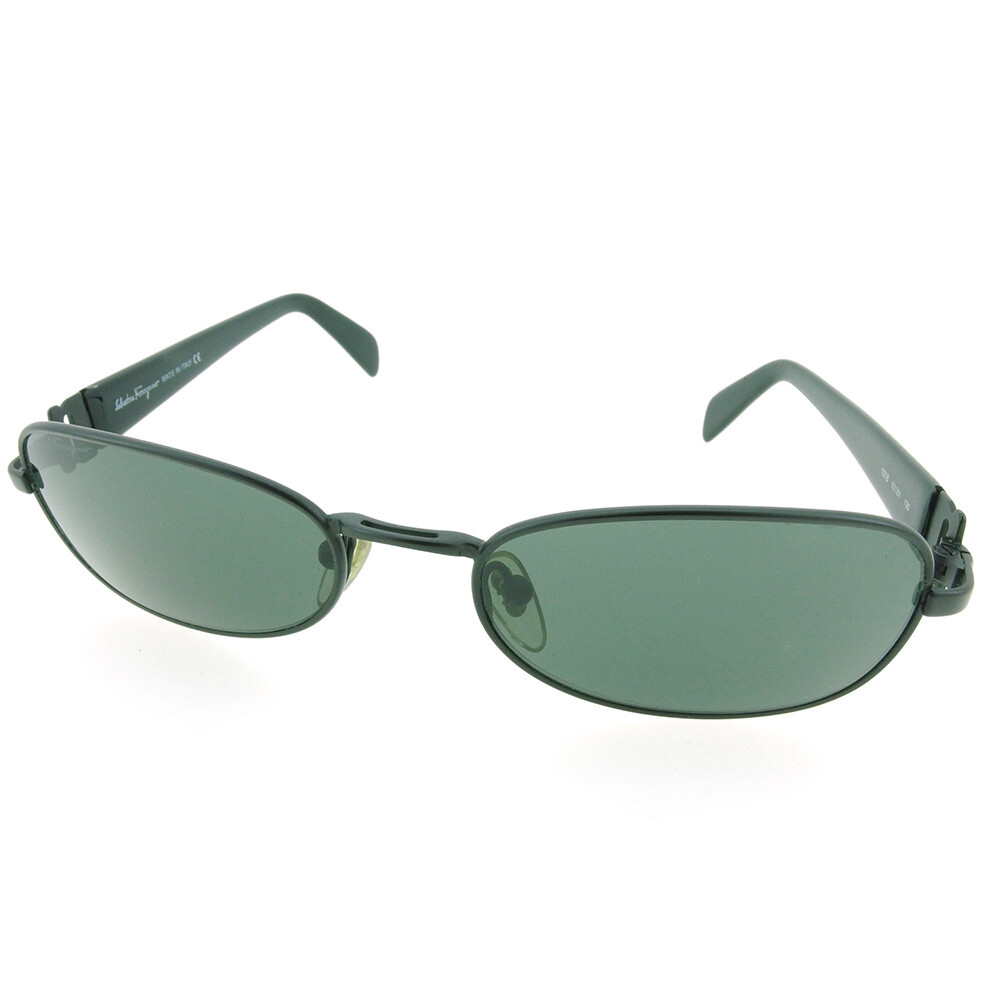 Salvatore Ferragamo sunglasses oval plastic ?~ Black  display picture 3