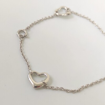 TIFFANY & Co. Triple Heart Bracelet Sterling Silver 925