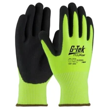 6 Pairs MEDIUM PIP G-Tek 16-645LG Polykor Gloves Polyurethane Grip ANSI A5