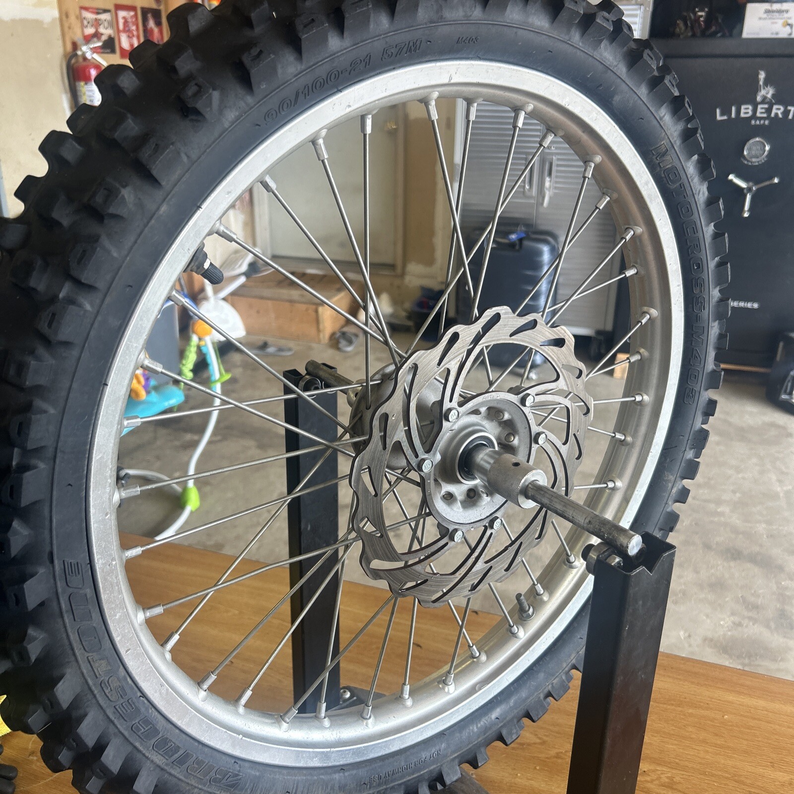 2003 03 HONDA CRF450R CRF 450 R OEM FRONT WHEEL RIM HUB SPOKES ROTOR