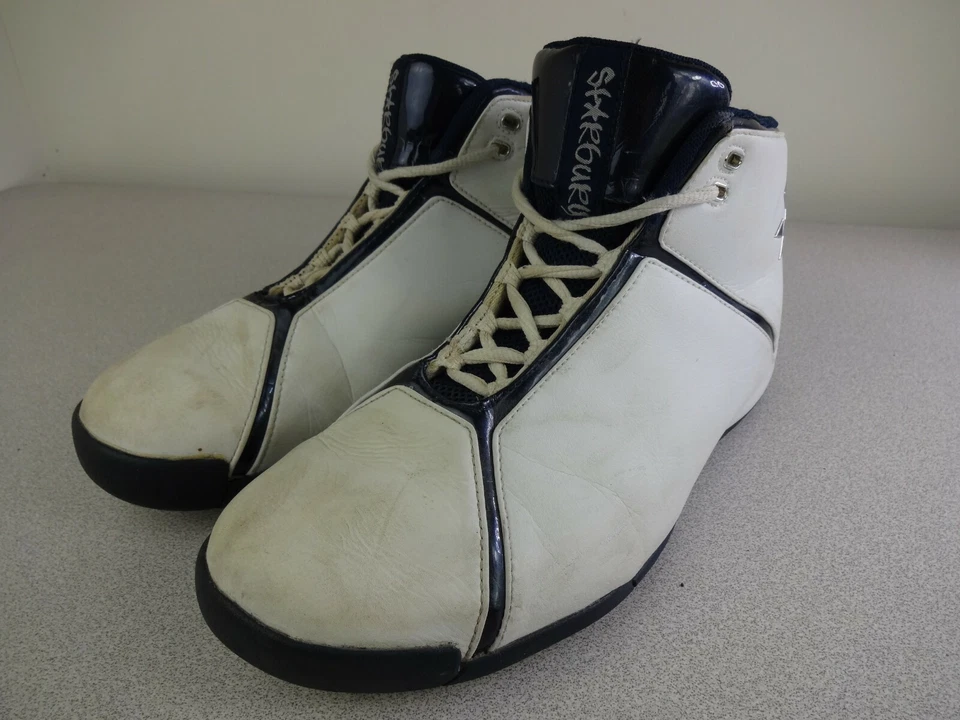 Zapatos de baloncesto de cuero Starbury Stephon Marbury blancos azules 20242 para hombre talla 8,5 Foto 3 de 4