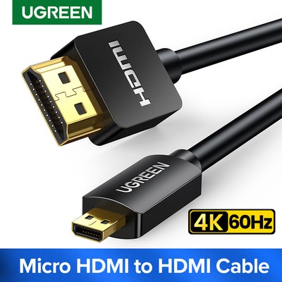 UGREEN Micro HDMI-Compatible 4K/60Hz 3D Effect Micro HD to HD Cable Male to Male