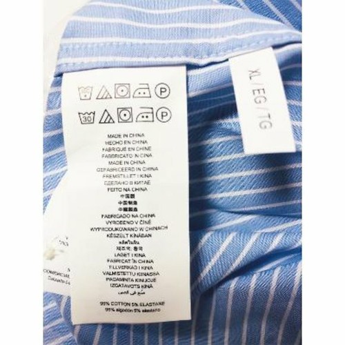 Michael Kors Mens Blue White Striped Collared Button Down Dress Shirt Sz M NEW - Picture 7 of 7