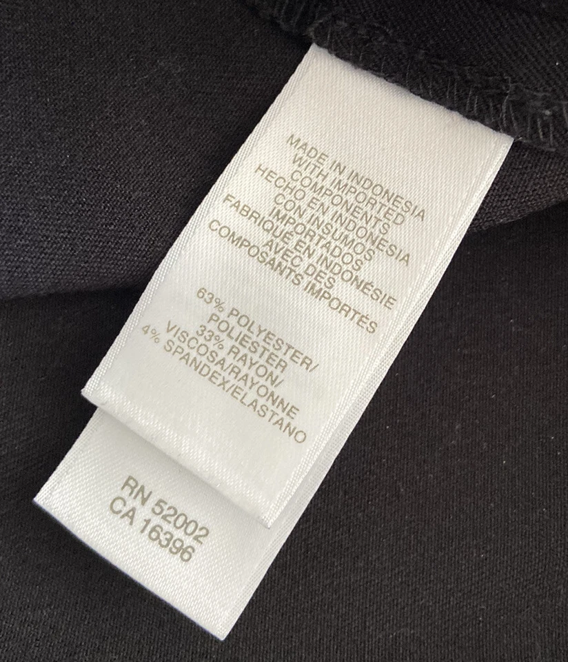 女式黑色正装裤子 14 码工作服办公室极简主义经典直筒 — 第 4/4 张图片