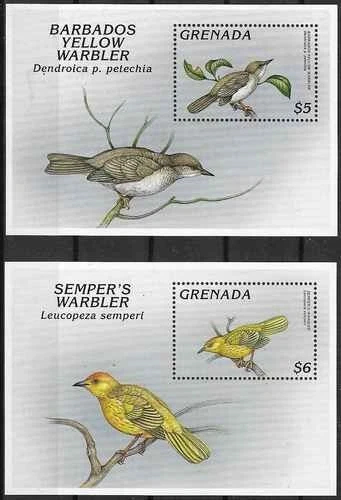 Timbres Oiseaux Grenade BF419/420 ** (72982ER) - cote : 16 € - Photo 1/1