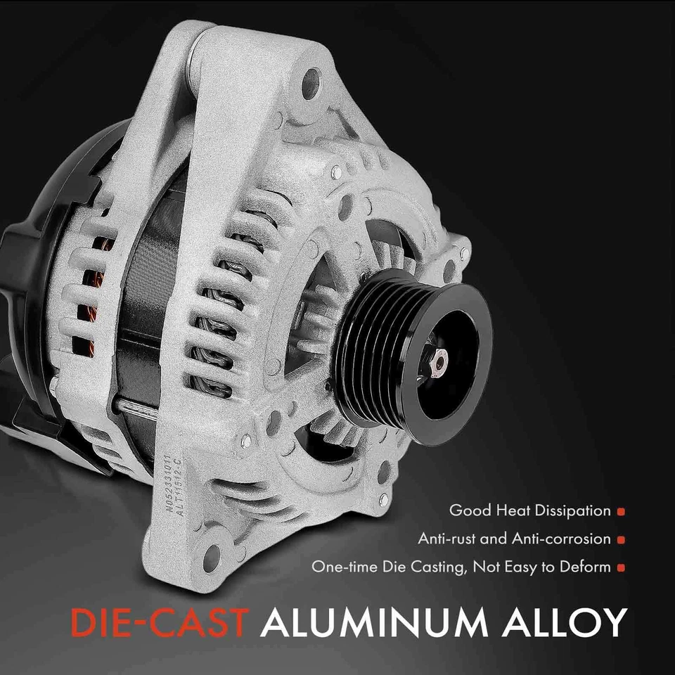 Alternador para Jaguar XF 2009 V8 4.2L 130 Amp 12 volts no sentido horário polia de 6 ranhuras - Imagem 4 de 4