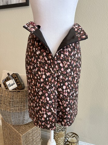 Merona Skirt Women’s Size 10 Pink Brown Floral Straight Stretch w/ Pockets - Picture 3 of 8