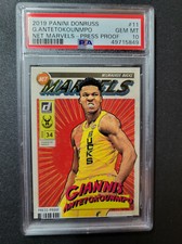 🌟 2019 Donruss Net Marvels Press Proof Gold Giannis Antetokounmpo PSA 10 POP 27
