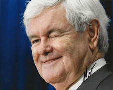 Newt Gingrich REAL hand SIGNED Photo COA Republican Speaker of the House GOP