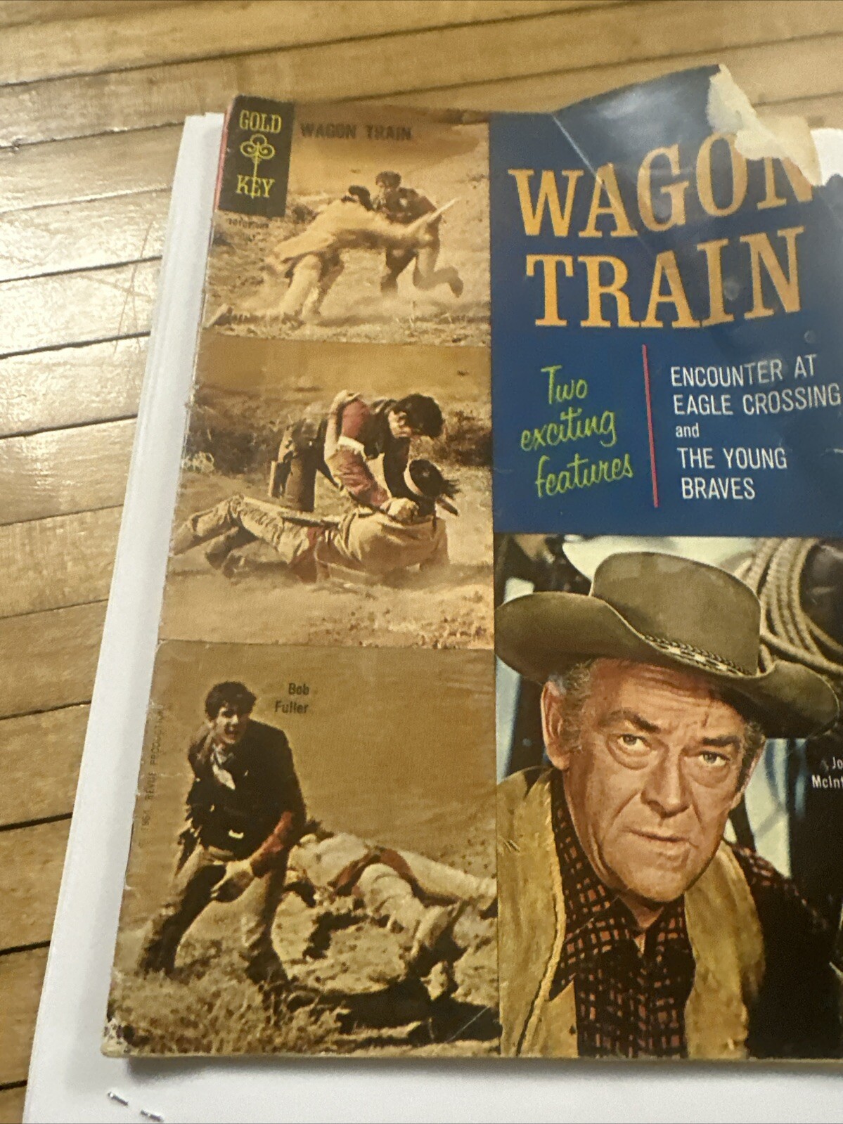 WAGON TRAIN # 3 | FN+ | GOLD KEY 1964 | JOHN McINTIRE & BOB FULLER PHOTO COVER