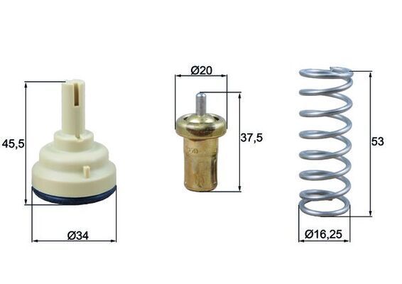 Mahle TX 181 105D Thermostat, KüHlmittel FüR Seat Skoda VW-image