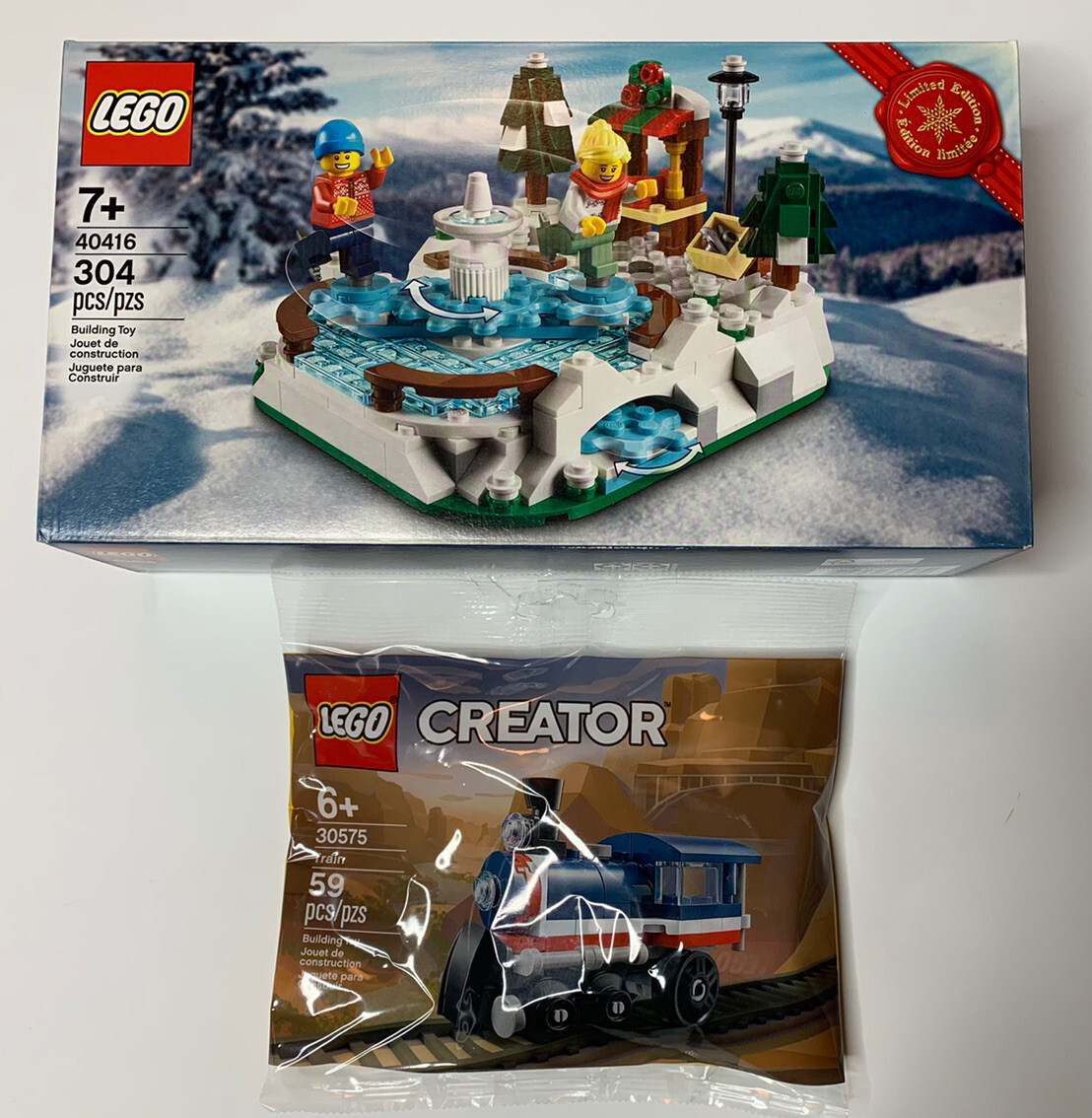 New Lego Holiday Christmas Limited Edition Ice Skating Rink 40416