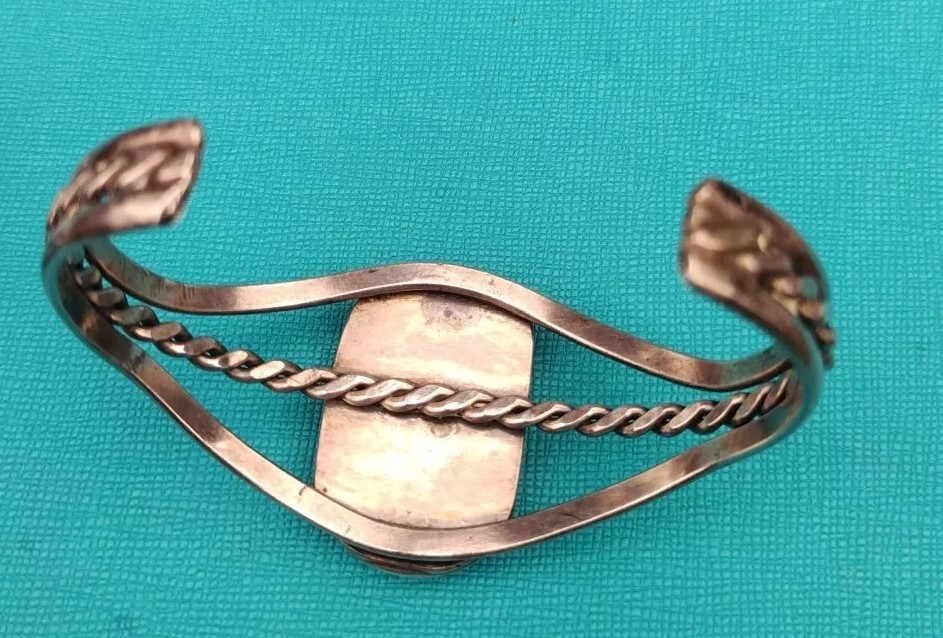 BEAUTIFUL STERLING SILVER LARGE RECTANGULAR TURQU… - image 6