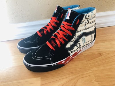 black high top vans with flames