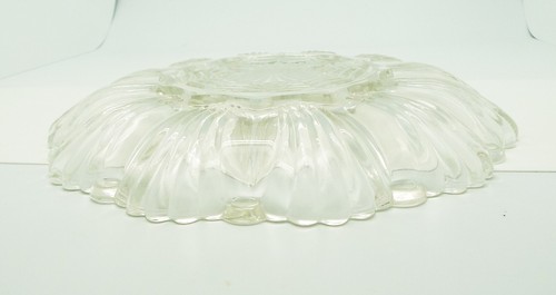 VTG ANCHOR HOCKING FIRE KING CLEAR GLASS PLATTER DEVILED EGG OYSTER DISH 9 7/8" - Imagen 3 de 3