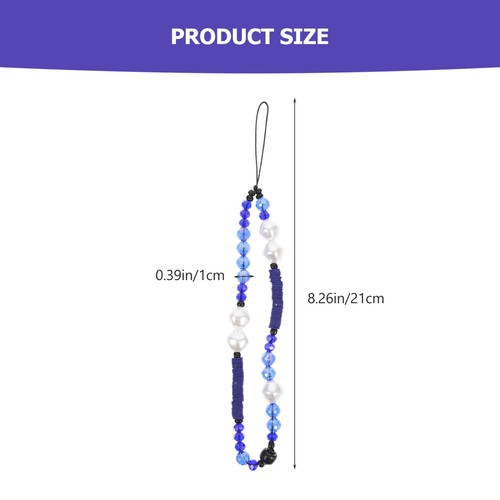 Acrylic Bead Wristband Beaded Phone Lanyard Beaded Phone Chain - Photo 11 sur 12