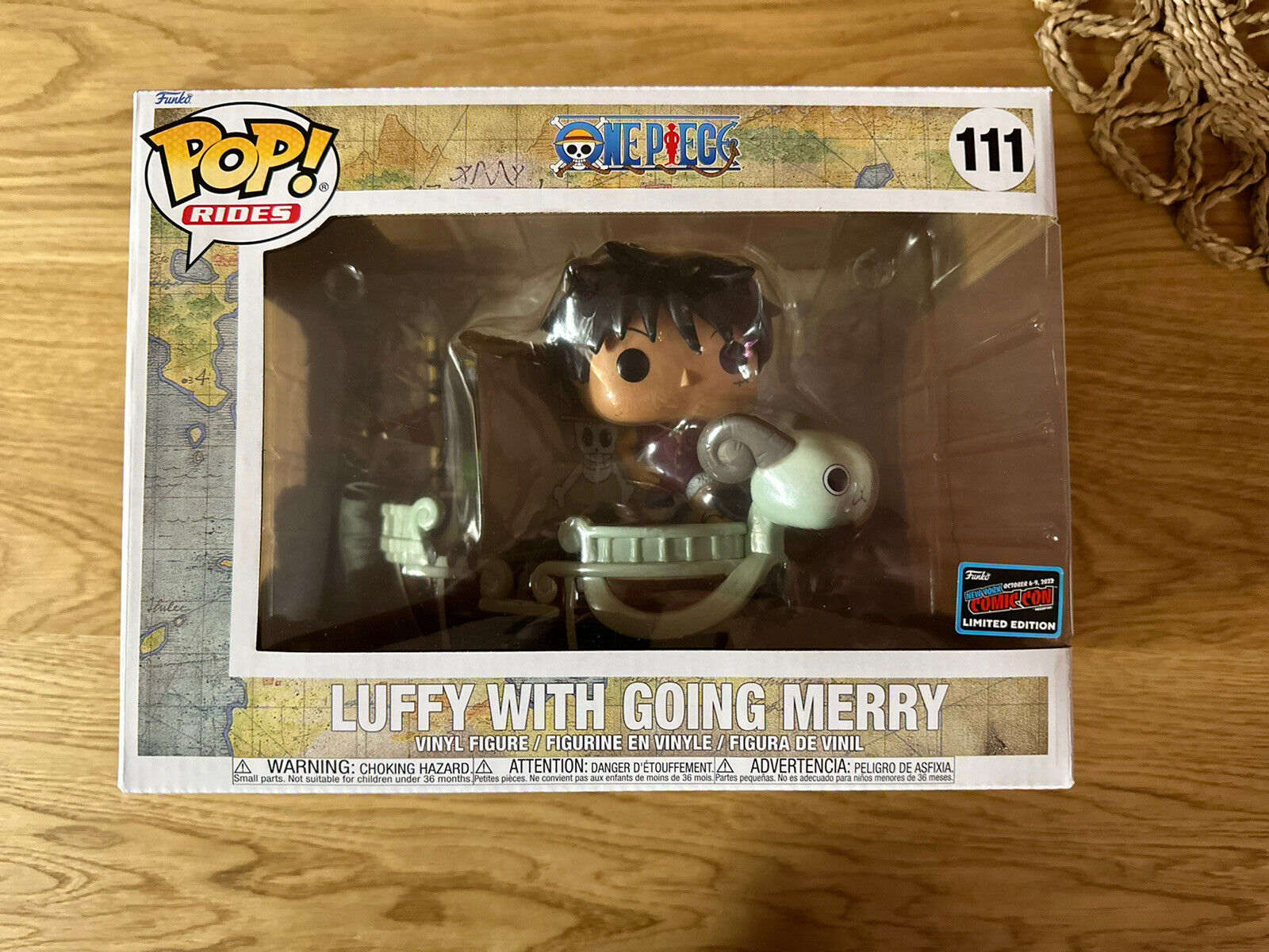 Funko Pop! Rides One Piece Luffy with Going Merry 2022 NYCC Exclusive  Figure #111Funko Pop! Rides One Piece Luffy with Going Merry 2022 NYCC  Exclusive Figure #111 - OFour