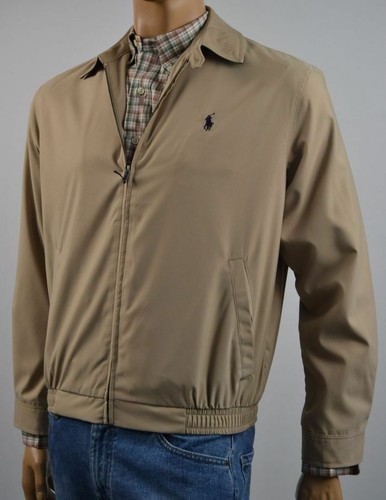 Ralph Lauren Mens Tan Bi Swing Jacket Navy Blue Pony NWT - 第 1/1 張圖片