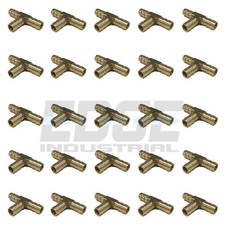  25 PACK 3/8 HOSE BARB TEE Brass Pipe 3 WAY T Fitting Gas Fuel Water AIR