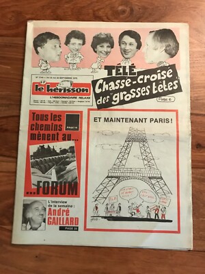 Journal le hérisson No. 1744 FROM 20 TO 26 SEPTEMBER 1979