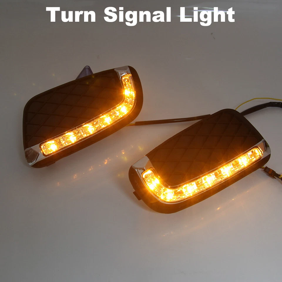 LED DRL Daytime Running Turn Signal Fog Light Fit For Benz Smart Fortwo 2008-11 - Image 3 of 4