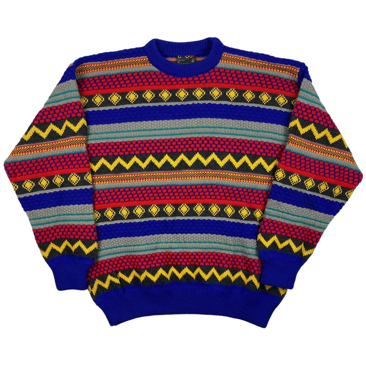 Vintage COOGI Sweater Mens XL 90s RARE 100% Wool BIGGIE AUSTRALIA  