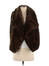 Catherine Malandrino Women Brown Faux Fur Vest S