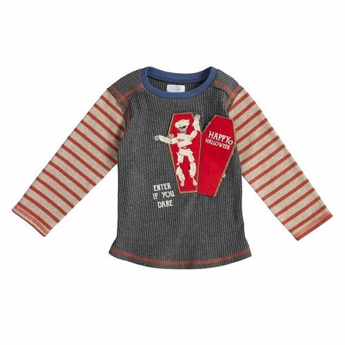 Mud Pie Halloween Boys Bat / Coffin Tee/ Shirt / Top - Picture 5 of 9