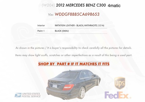 W204 Mercedes-Benz 2012 C300 Rear Contact Carrier 2048270548 - Picture 8 of 8