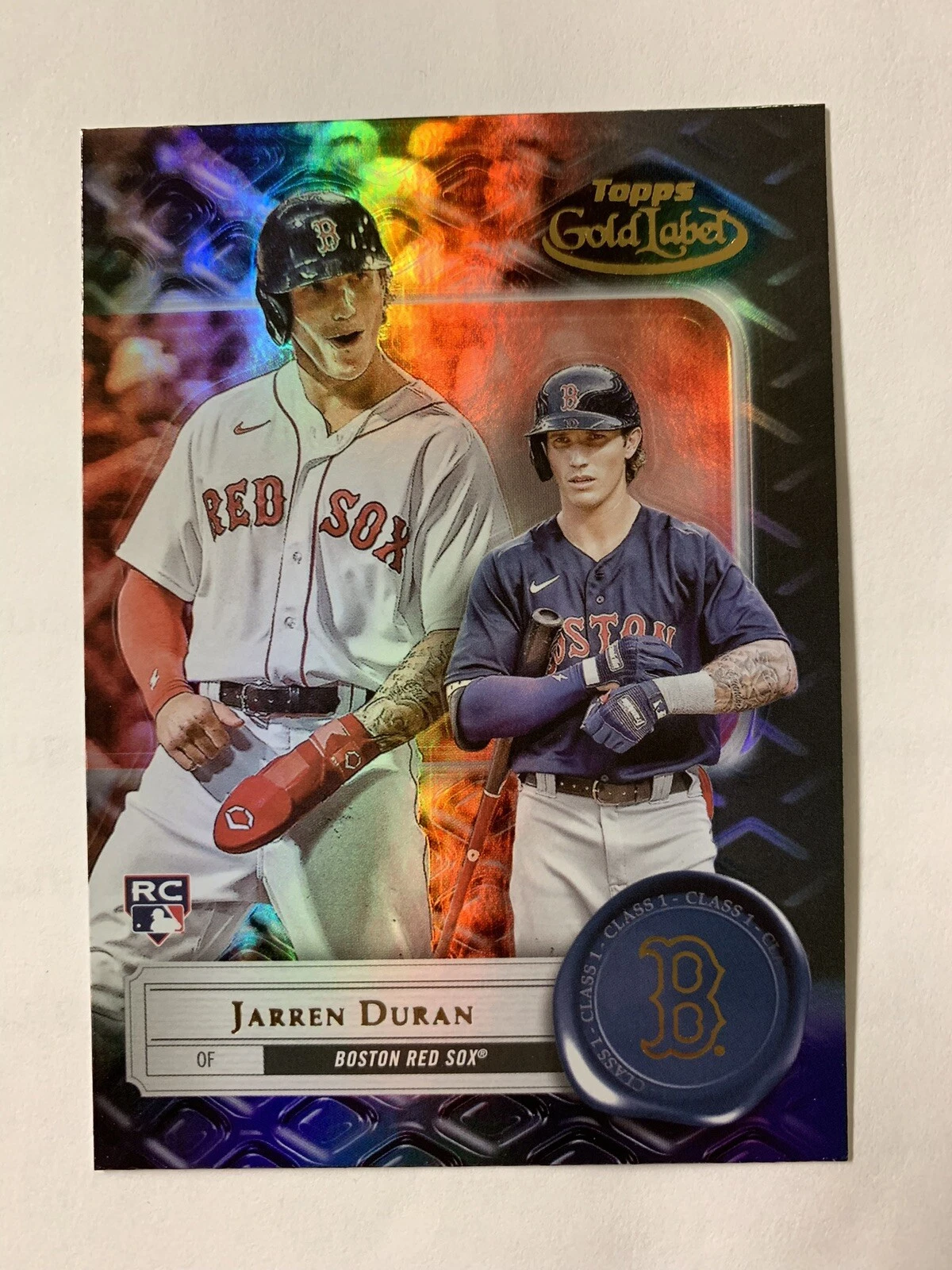 Jarren Duran 2022 Topps Gold Label Class 1 Black Parallel #15 Rookie RC