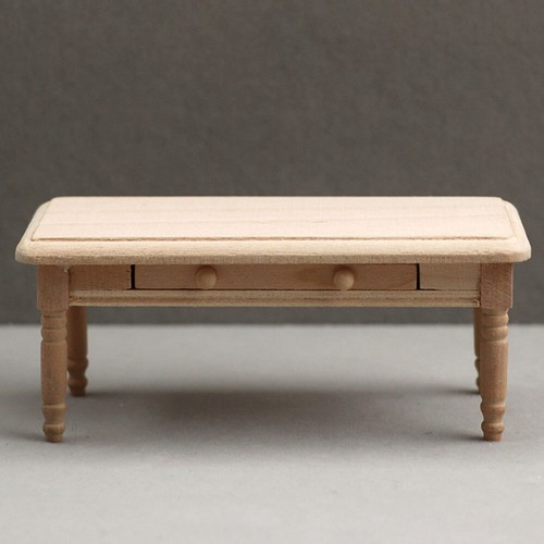 Home Decor Table Vintage Wooden Coffee Mini Furniture Model Baby Miniature Home Furniture - Picture 5 of 12