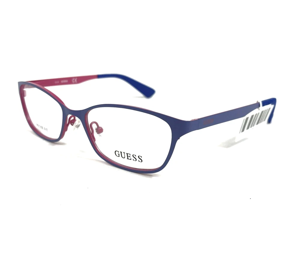 Monturas de gafas Guess Petite GU2563 091 azul mate rosa ojo de gato 49-16-135 Foto 4 de 4