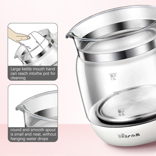 Bear 1.5L Electric Health Kettle Tea Soup Multifunction Stainless Steel Tea Pot - Picture 7 of 11