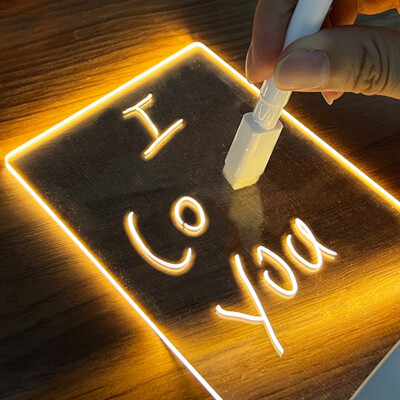 Tabellone per appunti creativo Luce notturna a LED per messaggi USB Luce ,Pena