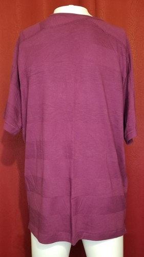 Jordan Men's Purple Striped Jumpman Logo S/S Button Collarless T- Shirt Size XL - Picture 14 of 22