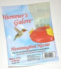 HAMMER'S GALORE HUMMINGBIRD NECTAR FOOD POWDER MIX FEEDER MAKES 16 OZ EACH BAG