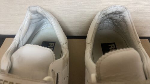 GOLDEN GOOSE RECORDS 42 Men's Low Cut Sneakers Leather White Star Magic Closure - Picture 6 of 14
